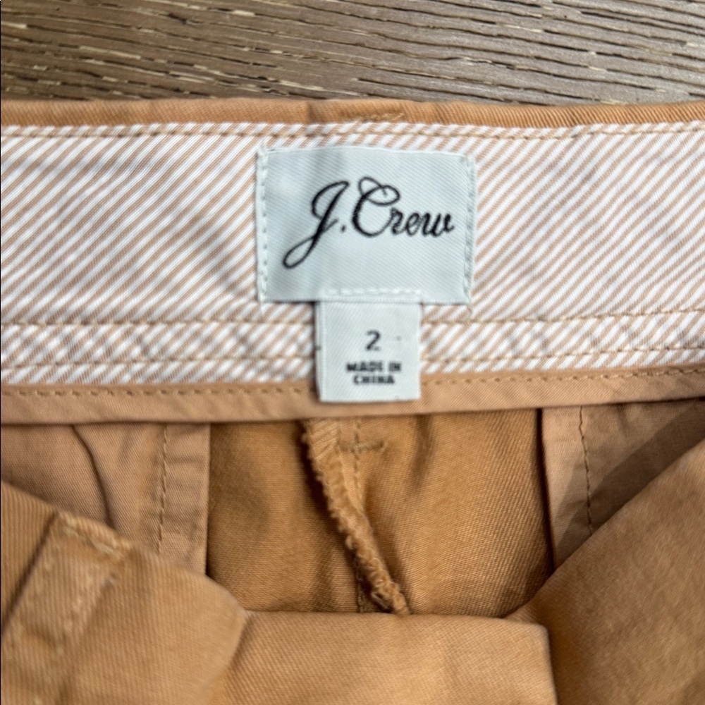 J.Crew Re-Imagined Cropped Wide Leg Pants Tan High Rise Size 2 - Picture 3 of 7